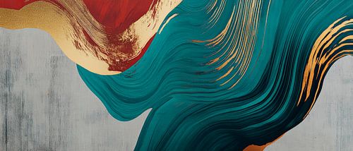 Abstracte golven in zachte kleuren