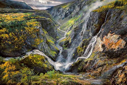 Waterfall Voringsfossen, Norway