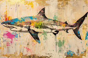 Peindre un requin coloré