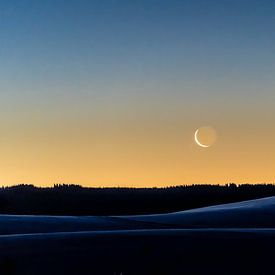 Mondsichel zum Sonnenaufgang von Marcel Lohr