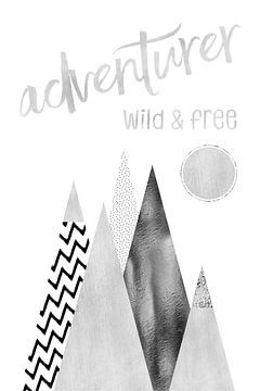 GRAPHIC ART Adventurer - Wild & Free van Melanie Viola