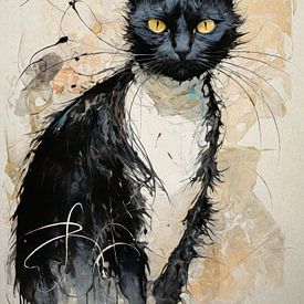 Schwarze Katze von Jutta Maria Pusl