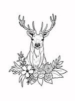 Hert met bloemen