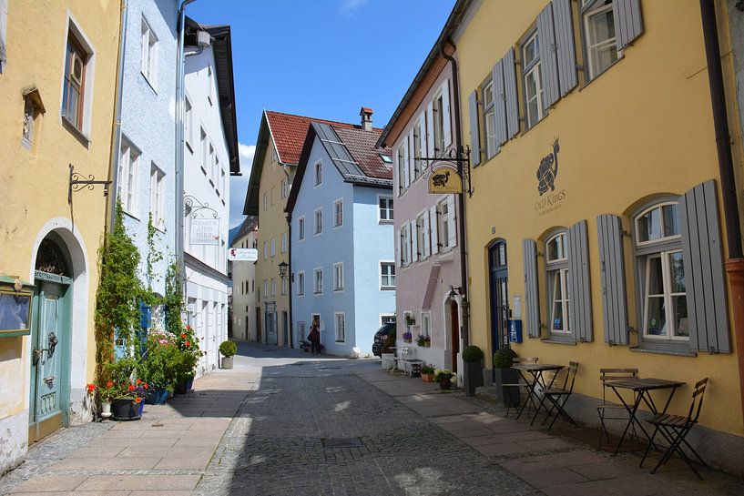Straatje in Füssen Duitsland Deutsche Alpenstrasse van My Footprints