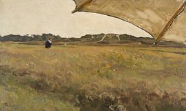 Landschaft mit Sonnenschirm des Malers, Willem Bastiaan Tholen