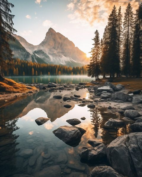 Herbstzauber in den Bergen von fernlichtsicht