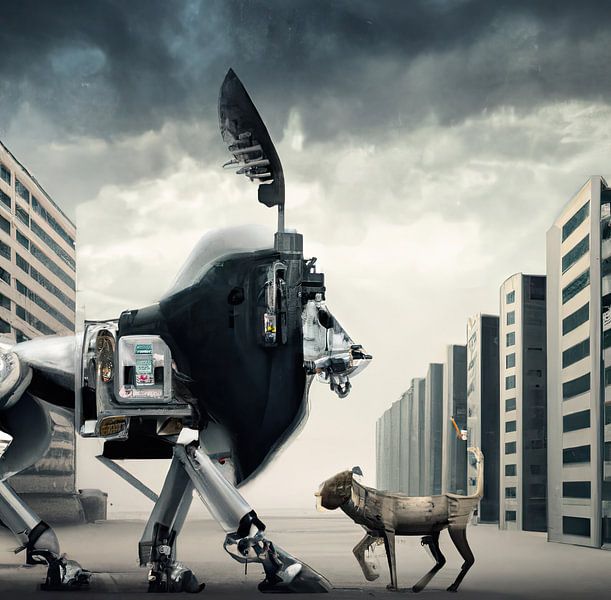 Lion meets Machine van Lions-Art