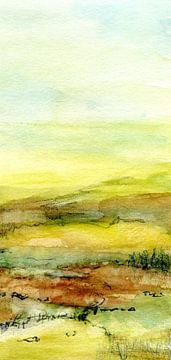 Landschaft mit sanften Hügeln von Claudia Gründler