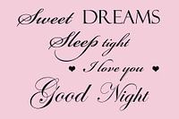 Tekst | Sweet dreams | Licht roze