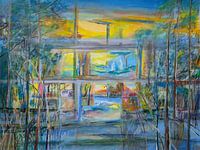 View out of the Window into an imaginary Landscape