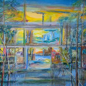 View out of the Window into an imaginary Landscape by Gerda Ursula Roos