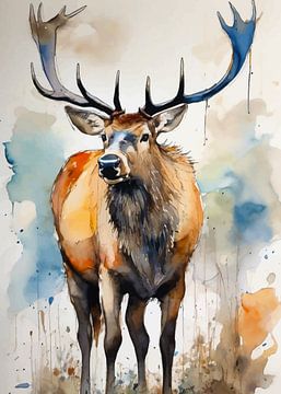 Eland aquarel van MIROKKU