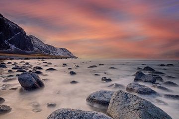 Sunset along the Lofoten coast in Norway by gaps photography