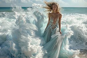 La mariée dans le ressac