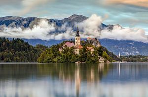 Le lac de Bled en Slovénie sur Adelheid Smitt