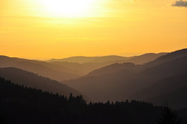 A golden evening over the hills of the Black Forest by Stefan Hauser