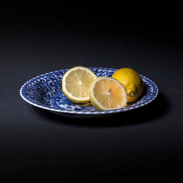citroenen op Delfts Blauw van gelske kwikkel