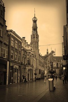 Alkmaar North Holland Town centre Sepia Netherlands