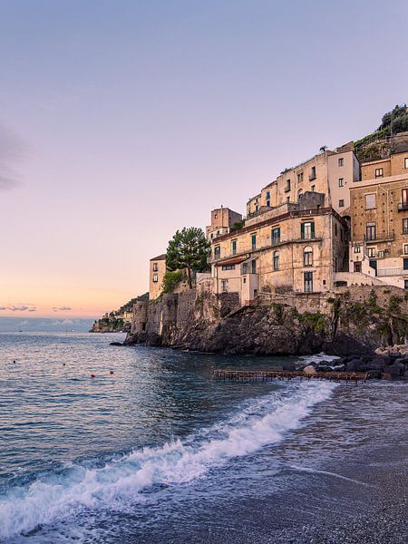 View of Minori on the Amalfi Coast in Italy by Rico Ködder