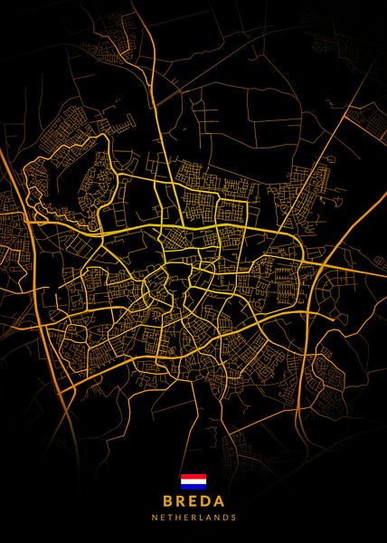 Breda, Niederlande Stadtplan von Kenda Maruyama