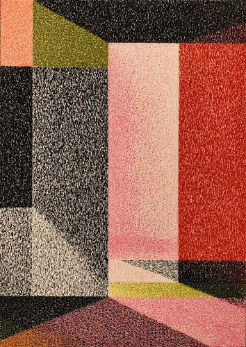 Geometrische ruimtes in het pointillisme