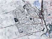 Kaart van IJsselstein in de stijl 'White Winter' van Maporia thumbnail