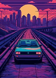 Car Retro Synthwave by Cross