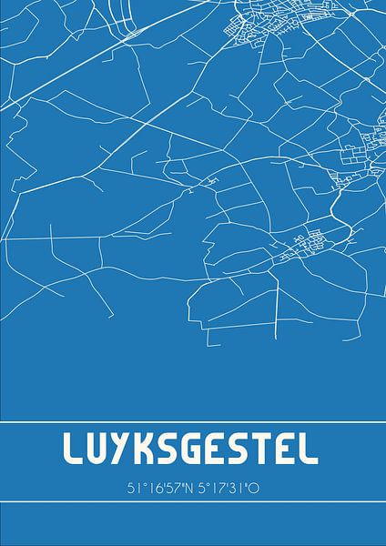 Blueprint | Map | Luyksgestel (North Brabant) by Prints of Place