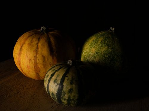 Drie pompoenen