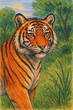 Tiger-Illustration. von Johannes