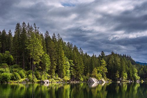 De Hintersee in Ramsau in het Berchtesgadener Land