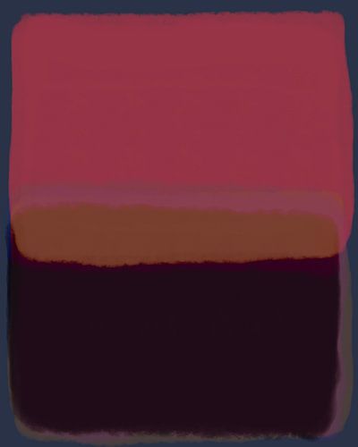 Moderne abstracte kunst in roze, terra, bruin en paars