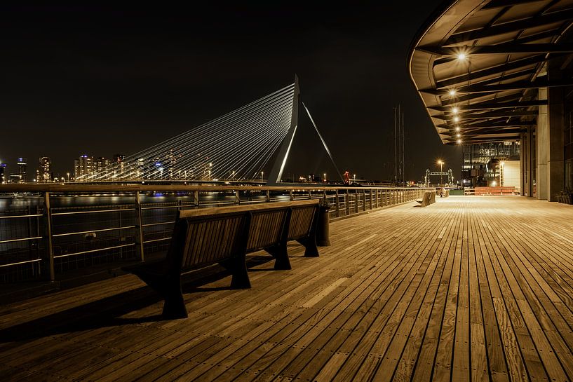 Le pont Erasmus depuis le Holland America Quay par Arno Prijs