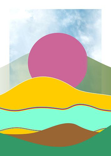 Sonne in der Landschaft 3 von Eckhard Berger