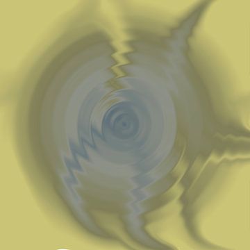 Abstract water reflections. Contemporary minimalist art. Yellow, olive I by Abstract Minimalist Art