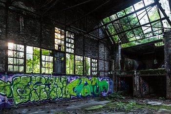 Urbex Graffiti grün
