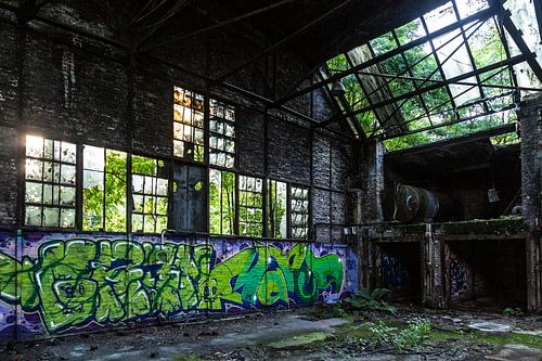 Urbex Graffiti grün