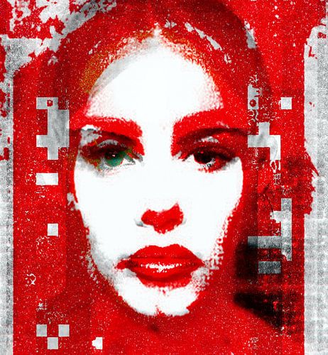 ISTIJANA Red Signal Identity Abstract Portrait