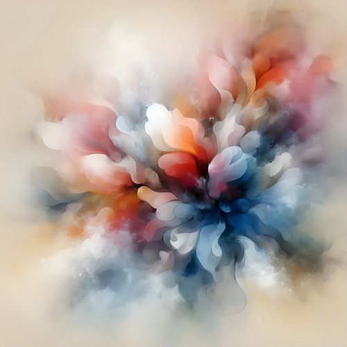 abstract flower, colour explosion
