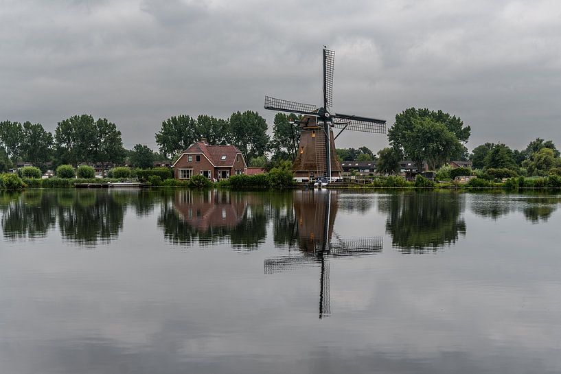 Mill with house in the kagerplassen on a grey morning (0113) by Reezyard