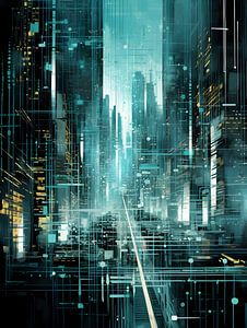 Nachtleben in Data City von Lin's Visions