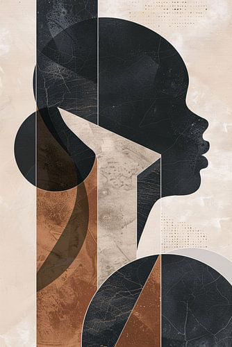 Abstracte Geometrie en Silhouet in Monochroom