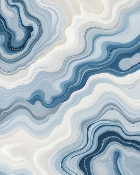 Vagues de marbre bleu par Kintsugi99 