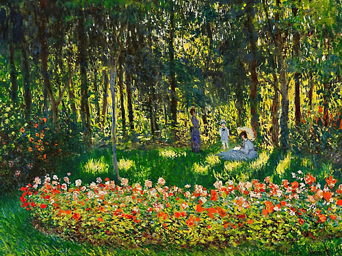 Poppies Beneath Forest Light