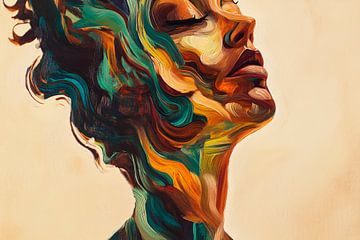 Colourful emotions in a portrait by Poster Art Shop