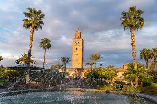 Minaret van de Koutoubia Moskee, Marokko