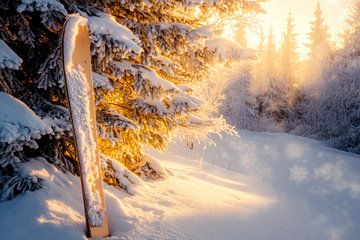 Winterbos lichtshows van Poster Art Shop