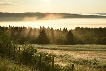 Un lever de soleil un matin d'été sur Claude Laprise