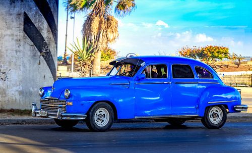 Oldtimer  car in Cuba in het centrum van Havana.