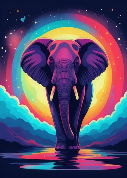 Colorful elephant by Rizal Azhari